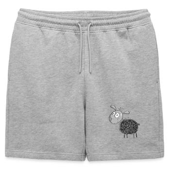 Little Wool Sheep - Sheep Comic - Mens' Premium Organic Sweatshorts - heather grey - Front - AI Model Male 178 light (178cm)