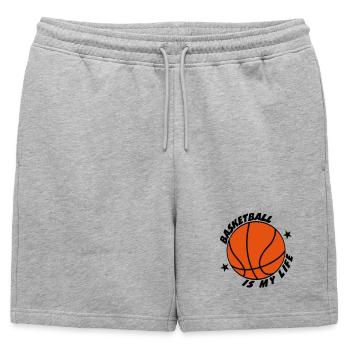 Basketball - Short de survêtement homme premium - gris chiné - Devant - AI Model Male 178 light (178cm)