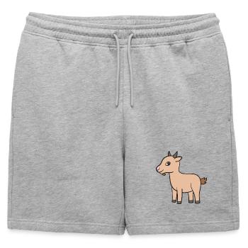 Chèvre Chèvre Geiss - Short de survêtement homme premium - gris chiné - Devant - AI Model Male 178 light (178cm)