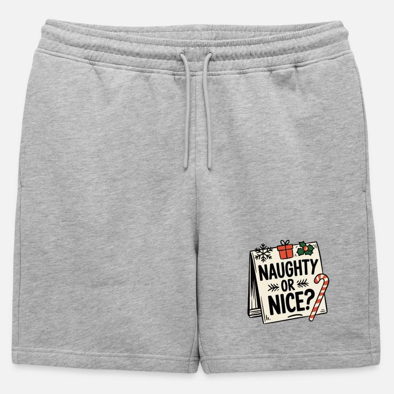 Frech oder nett - Männer Premium Organic Sweatshorts - Grau meliert