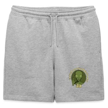 Followers of pre-astronautics - Mens' Premium Organic Sweatshorts - heather grey - Front - AI Model Male 178 light (178cm)