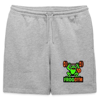 Gymnase Frog - Short de survêtement homme premium - gris chiné - Devant - AI Model Male 178 light (178cm)