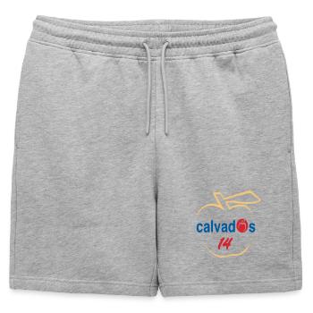 Calvados 14  - Short de survêtement homme premium - gris chiné - Devant - AI Model Male 178 light (178cm)