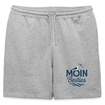 Moin Besties Salutation de la mer - Short de survêtement homme premium - gris chiné - Devant - AI Model Male 178 light (178cm)