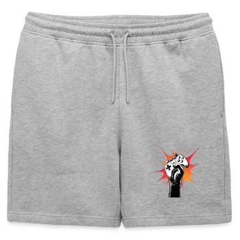 Gamer, contrôleur électrique Motiv - Short de survêtement homme premium - gris chiné - Devant - AI Model Male 178 light (178cm)
