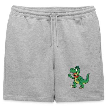 Disonaure vintage old style - Short de survêtement homme premium - gris chiné - Devant - AI Model Male 178 light (178cm)