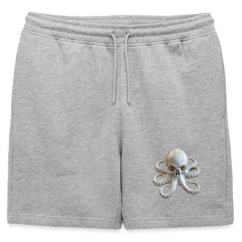 Skull Octopus Fusion - Short de survêtement homme premium - gris chiné - Devant - AI Model Male 178 light (178cm)