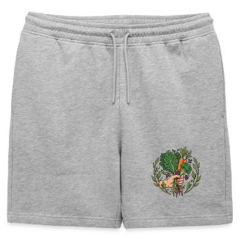 Harvest Hand Carrots & Root Vegetables - Mens' Premium Organic Sweatshorts - heather grey - Front - AI Model Male 178 light (178cm)