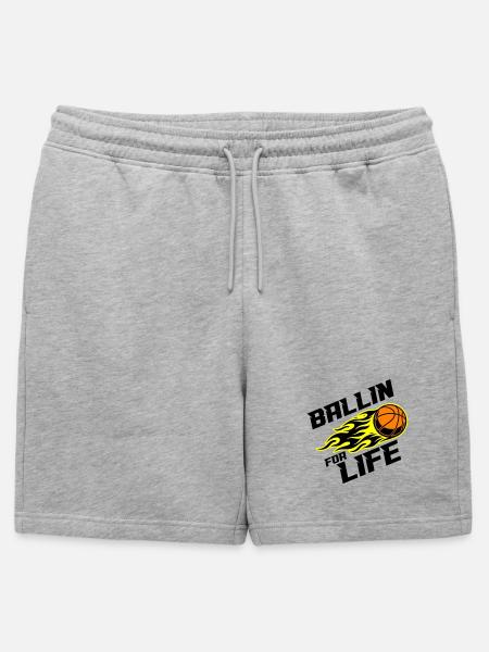 Basketball Ballin Saying - Mens' Premium Organic Sweatshorts - heather grey