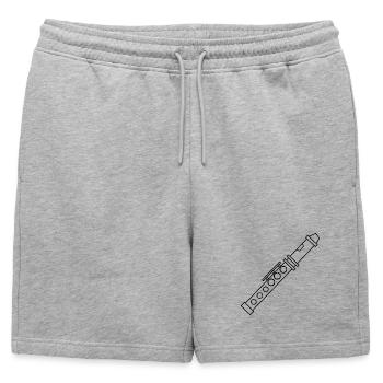 Flûte - Short de survêtement homme premium - gris chiné - Devant - AI Model Male 178 light (178cm)