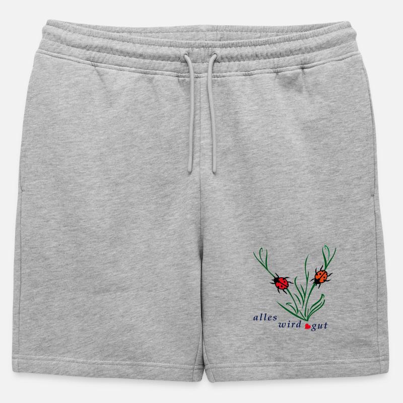 Alles wird gut - Männer Premium Organic Sweatshorts - Grau meliert