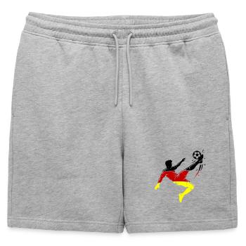 Retournée en pied aérien Allemagne Football - Short de survêtement homme premium - gris chiné - Devant - AI Model Male 178 light (178cm)