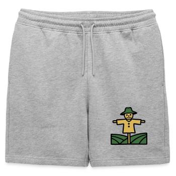Icône du champ de l’Épouvantail - Short de survêtement homme premium - gris chiné - Devant - AI Model Male 178 light (178cm)