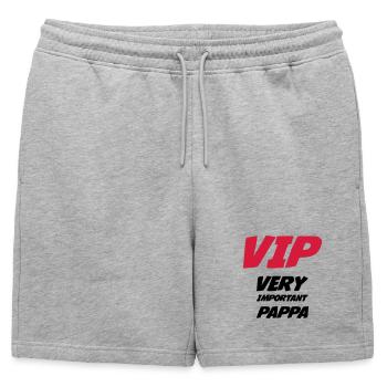 VIP Very Important Pappa - Short de survêtement homme premium - gris chiné - Devant - AI Model Male 178 light (178cm)