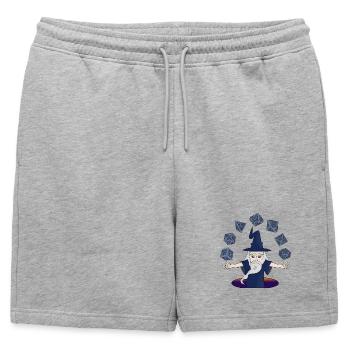 A Sorcerer with Levitating Dices - Mens' Premium Organic Sweatshorts - heather grey - Front - AI Model Male 178 light (178cm)