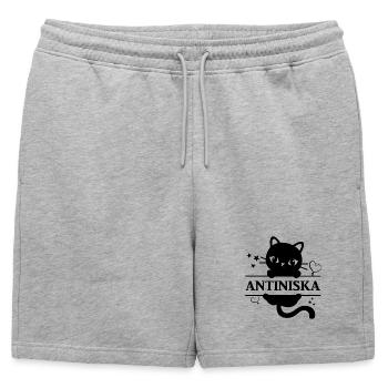 t-shirt Antiniska t-shirt chat cadeau idée chat chat - Short de survêtement homme premium - gris chiné - Devant - AI Model Male 178 light (178cm)