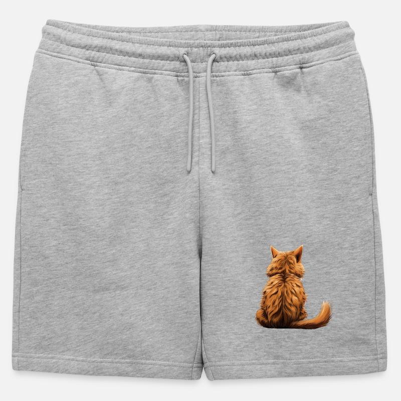 Pixie Bob - Männer Premium Organic Sweatshorts - Grau meliert