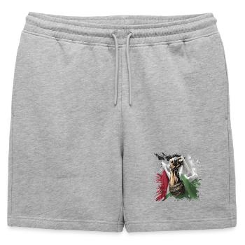 Drapeau du poing de la Palestine libre Gaza - Short de survêtement homme premium - gris chiné - Devant - AI Model Male 178 light (178cm)