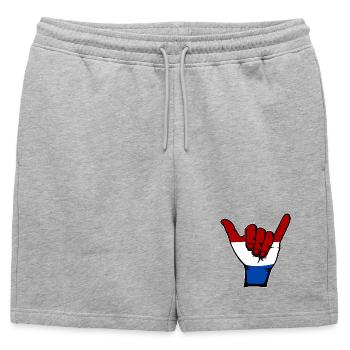 Holland Flag Surfing Symbole - Short de survêtement homme premium - gris chiné - Devant - AI Model Male 178 light (178cm)