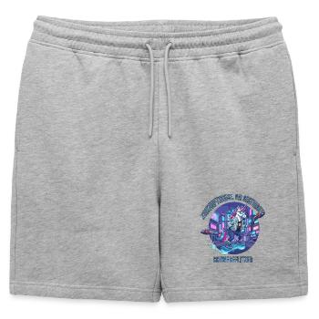 Unicorn of the future - Mens' Premium Organic Sweatshorts - heather grey - Front - AI Model Male 178 light (178cm)