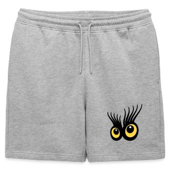 Yeux - Short de survêtement homme premium - gris chiné - Devant - AI Model Male 178 light (178cm)