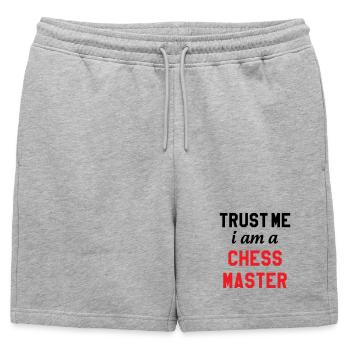 Maître de l'Échiquier Chess Master Pro - Short de survêtement homme premium - gris chiné - Devant - AI Model Male 178 light (178cm)