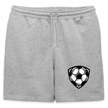 Ballon de football - Short de survêtement homme premium - gris chiné - Devant - AI Model Male 178 light (178cm)
