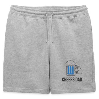 Santé conviviale Papa Chope de bière - Short de survêtement homme premium - gris chiné - Devant - AI Model Male 178 light (178cm)