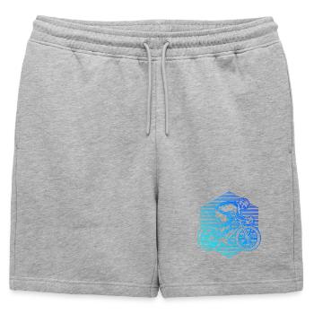 Gift idea for a road bike with road bike - Mens' Premium Organic Sweatshorts - heather grey - Front - AI Model Male 178 light (178cm)