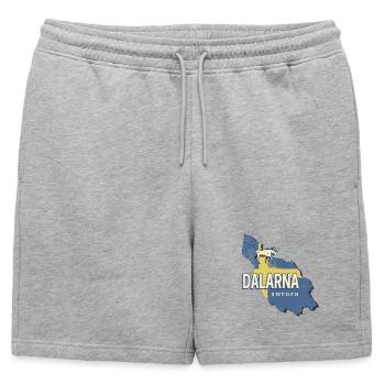Souvenir vintage de la province de Dalarna en Suède - Short de survêtement homme premium - gris chiné - Devant - AI Model Male 178 light (178cm)
