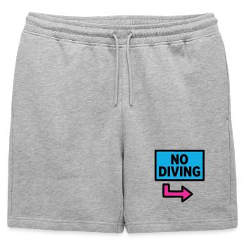 Piscine sans panneau de plongée rétro - Short de survêtement homme premium - gris chiné - Devant - AI Model Male 178 light (178cm)