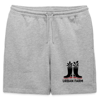 Logo des bottes en caoutchouc de ferme urbaine - Short de survêtement homme premium - gris chiné - Devant - AI Model Male 178 light (178cm)