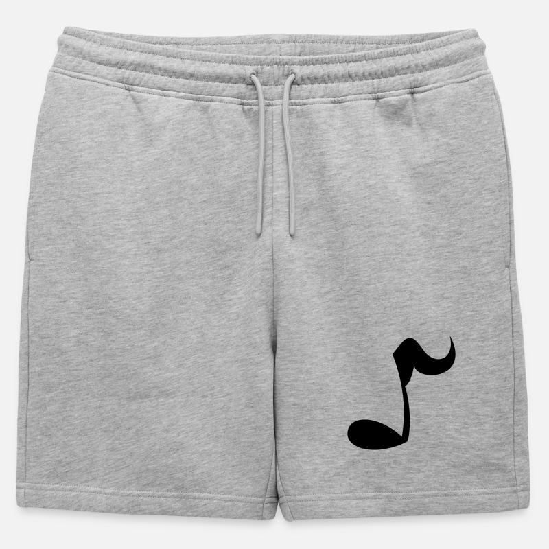 Note - Männer Premium Organic Sweatshorts - Grau meliert