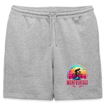 Mont Ventoux : un défi épique à vélo - Short de survêtement homme premium - gris chiné - Devant - AI Model Male 178 light (178cm)