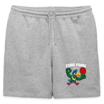 Ping Pong Champion Design Table Tennis and - Mens' Premium Organic Sweatshorts - heather grey - Front - AI Model Male 178 light (178cm)