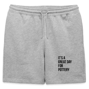 Poterie Poterie Poterie - Short de survêtement homme premium - gris chiné - Devant - AI Model Male 178 light (178cm)