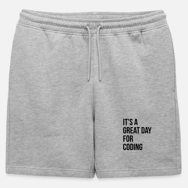 Codierung - Männer Premium Organic Sweatshorts - Grau meliert