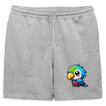 Perroquet - Short de survêtement homme premium - gris chiné - Devant - AI Model Male 178 light (178cm)