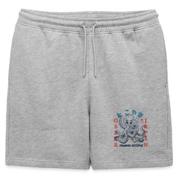 TAKOYAKI Octopus Osaka, Japon - Short de survêtement homme premium - gris chiné - Devant - AI Model Male 178 light (178cm)