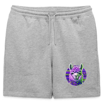 Alpaga - Short de survêtement homme premium - gris chiné - Devant - AI Model Male 178 light (178cm)