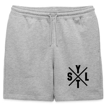 Croix de Sylt - Short de survêtement homme premium - gris chiné - Devant - AI Model Male 178 light (178cm)