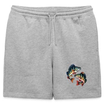 Deux perchoirs de saut - Short de survêtement homme premium - gris chiné - Devant - AI Model Male 178 light (178cm)