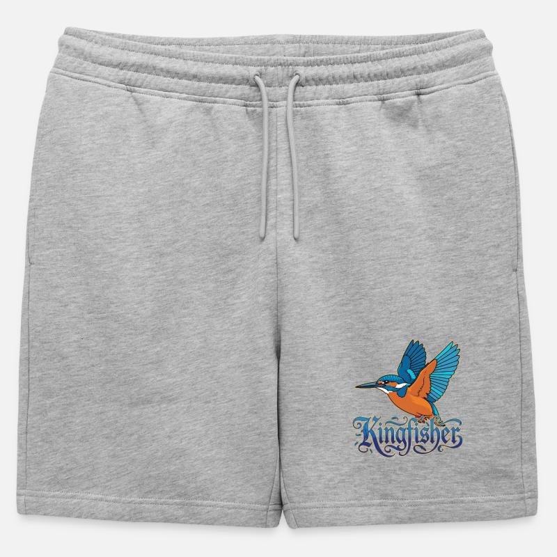 Eisvogel - Männer Premium Organic Sweatshorts - Grau meliert