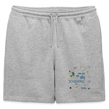 Écolier 2026 - Short de survêtement homme premium - gris chiné - Devant - AI Model Male 178 light (178cm)