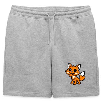 Bande dessinée Fox - Short de survêtement homme premium - gris chiné - Devant - AI Model Male 178 light (178cm)