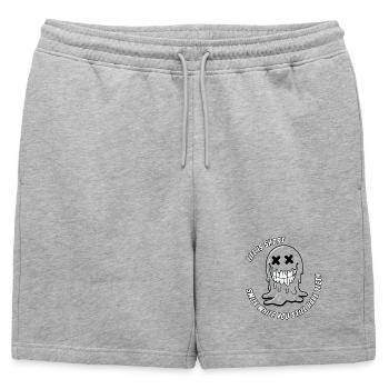 Vie & Teeth.TR - Short de survêtement homme premium - gris chiné - Devant - AI Model Male 178 light (178cm)