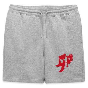 Zodiaque du lapin (japonais) - Calligraphie - Short de survêtement homme premium - gris chiné - Devant - AI Model Male 178 light (178cm)