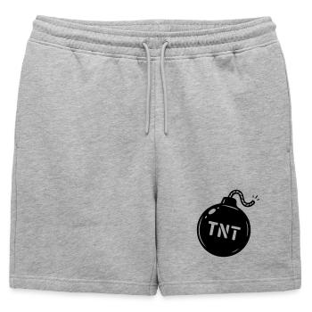 Symbole TNT de la bombe - Short de survêtement homme premium - gris chiné - Devant - AI Model Male 178 light (178cm)