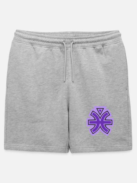 Pisces and Water Tribal Symbol - Mens' Premium Organic Sweatshorts - heather grey