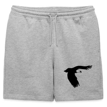 Adler, Bird, Bird of Prey - Short de survêtement homme premium - gris chiné - Devant - AI Model Male 178 light (178cm)